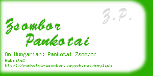 zsombor pankotai business card